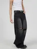 Мужские джинсы Отверстия Мужчины Мешковатые Лоскутные Широкие брюки для мытья полов Универсальные Уютный Американский Стиль Мода Подростки Повседневные Простые Эстетические