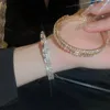 Braccialetti di moda di lusso multistrato bracciali con strass di cristallo braccialetti aperti regolabili pulsazioni di nozze gioielli regali per ragazze