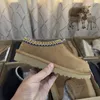 Nieuwe Dames Tazz Slippers Tasman Bont Slippers Klassiek Mosterdzaad Ultra Mini Platform Dameslaars Instappers Les Petites Suede Wolmix Winter Designer Booties