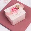 Confezione regalo 1/10PCS Scatole Tagliate Sposa Sposo Dolci nuziali Scatole di caramelle Ospiti Imballaggi di carta Baby Shower Biscotto al cioccolato