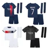 PSGS Soccer Jerseys 23 24 KITY ZESTAWY PIĘCEJ PARKOWE MBAPPE HAKIMI MARQUINHOS VERRATTI MAILLOT DE FOOT PSGS Baby Shirt