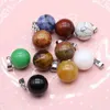 Pendant Necklaces 5Pcs Natural Stone Round Ball Agat Malaysian Jade Beads Charms For DIY Exquisite Necklace Earrings Making Jewelry