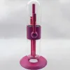 Nya rosa vattenpipa anpassade 360 ​​roterande aluminiumlegering glas gravitation bong bong