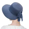 Cappelli a tesa larga estivi per donna Bongrace Cappello da spiaggia in paglia Cappellino da sole per bambina Pieghevole da donna per escursionismo sotto la pioggia