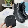 Designer Boots Women Boot BootsS Ankel Martin Boot Leather Nylon Strap Material Shoes Lady Outdoor Boasties