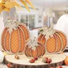 3st. Fall Decor-Wooden Autumn Pumpkin höstdekorationer, Thanksgiving dekorationer för hemhylla, mantel borddekor pumpor ornament, höstsäsong