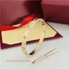 Designer Bracelet Bangle steel nail bracelet Luxury mens and womens 18K rose gold fashion popular do not fade color bracelet trend stainless steel accessories