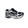 CB Runner Sneakers Low Top in Blue White Grey Black with Panelled Design Round Toe and Suede-Like Fabric Detail Printed Size at Toe Edge