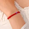 Braccialetti con ciondoli VSnow Ins Stile Bohémien fatto a mano in acrilico multicolore per le donne Gioielleria alla moda con lettera rotonda in rilievo e corda rossa