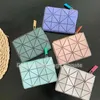 Makeup Card Sanded designer handbags Change high quality Key bag 2024 Bags Miyake Geometric Lingge Six Grid Chain Makaron Girl purses