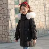 Piumino Ragazza Anatra Giubbotti 2023 Abbigliamento Moda Inverno Caldo 5-12 Bambini Dolcevita Cappotti Addensare Capispalla con cappuccio Tute da neve per bambini