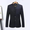 Ternos masculinos estilo chinês mandarim gola negócios casual casamento fino ajuste blazer masculino terno jaqueta casaco masculino 3xl