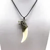 Chokers Fashion Brave Men s Pendant Halsband Vintage Bronze Wolf Tooth Alloy Choker Jewelry 231016