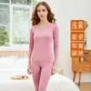 Women's Two Piece Pants Thermal Underwear Ladies Clothes Winter Seamless Warm Intimates Long Johns Constant Temperature Keep Women 2 Sets