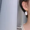 Dangle Earrings Natural Baroque White South Sea Pearl Pendant 925s SILVER
