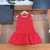 brand round neck Girl dress Kids Skirt SIZE 100-160 CM high quality Baby sleeveless design child frock new product Aug24