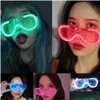 Autres fournitures de fête festive Love LED Lunettes Neon Party Clignotant Lumineux Light Bar Partys Concert Fluorescent Glow Po Props Suppli Dhopq