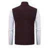 Men's Vests Men Sweater Vest Formal Workwear Stylish Knitted Zipper Stand Collar Sleeveless For Work