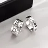 Skull Street Titanium Steel Band Ring Fashion Par Party Wedding Men and Women Jewelry Punk Rings gåva med Box268A