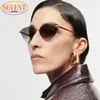 Óculos de sol sem aro olho de gato mulheres moda triângulo óculos de sol para homens armação de metal cateye óculos de sol vintage tons eyewear