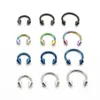 Cone Horseshoe 316l Surgical Steel NoSter Nose Ring Circular Piercing Rings CBR Earring16g 6mm 8mm 10mm helkroppsmycken290f