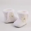 Сапоги Suefunskry Born Girls, зимняя теплая детская прогулочная обувь до щиколотки с милыми цветочными узорами для малышей