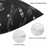 Pillow Black And White Pography Musical Note Pillowcase Cover Retor Melody Throw Case Home Zippered 40X40cm