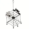 1pc, 17 pouces Halloween toile de chauve-souris solaire tenture murale en fer, pendentif de décoration de fête de vacances à thème lumineux, décor de scène, décor de chambre, décor de maison, décor d'intérieur,