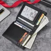 RFID-protected genuine leather mens designer wallets male vintage oil wax cowhide short style fashion casual zero card purses no511