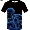 KYKU marque champignon chemise noir vêtements manches courtes drôle t-shirts impression 3d t-shirt hommes 2018 été mode vêtements New194d