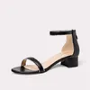 Sandals Summer Water Diamond Silk Faced One Piece With Square Heel Thin High Banquet Dress Large And Small Women's Shoe
