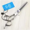 Hair Scissors Barber Joewell 60 Inch Sier Cutting Thinning With Gemstone On Plum Blossom Handle246J337H8932786 Drop Delivery Product Dhovw