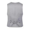 Men's Vests Men Suit Vest Sleeveless Jacket Elegant Slim Fit V-neck For Leisure Party Workwear Solid Color Single Bar