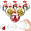 4 cm 5 cm 6 cm 7 cm 8 cm 9 cm 10 cm Palline di plastica trasparenti riempibili per ornamenti Palline di Natale creative Decorazione per albero di Natale Ornamenti con palle Fmqxi