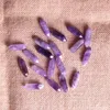 Pendant Necklaces 100PCS Pure Natural Stone Amethysts Suspension Gem Purple Crystal Quartz Hexagonal Pendulum Jewelry Beads