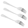 Conjuntos de louça 3pcs Metal Fruit Forks Party Long Handle Sobremesa Pick Table