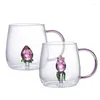 Vinglas Crystal Cups Glass Clear Multipurpose Coffee Mugs Dryck Juice Creative Beer Milk Värmebeständig kopp för hus