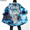 Trenchs pour hommes Viking Tattoo Yin et Yang Tiger Warrior épais chaud à capuche manteau hommes pardessus manteau coupe-vent polaire cape robe couverture à capuche-9 YQ231016