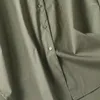 Женские блузки Maxdutti 2023, осенняя французская деревенская блузка с длинным рукавом, женские топы, стильная ленивая армейская зеленая хлопковая рубашка, модная простая
