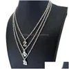 Chains Beyou Greek Sorority Gamma Phi Delta Letters Mtilayer Chain Custom Necklace Jewelry Necklaces Pendants Dhelq