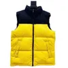 NF Designer Hommes Gilets Puffer Gilet Gilet Gilet Extérieur Chaud Sans Manches Garder Manteau Col Montant Fermeture À Glissière Lettre Broderie Hommes Rouge Bleu Doudoune