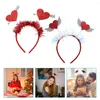 Bandanas 2PCS Walentynki Włosy Hoop Heart Wedding Party PałApla Pałąk Kupid Kupid