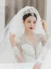 Véus nupciais 60cm-80cm pérolas véu de casamento tule noiva headpiece com pente duas camadas acessórios femininos