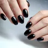 Kunstnagels Glanzende Kunstmatige Druk Op Nagel Lichtgroen Korte Fake Met Jelly Lijm Diy Herbruikbare Faux Ongles Manicure Tool