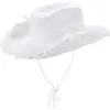 Berets retro fedora hoed vrouwen gevoeld dames cowboy hoeden feest veer veer decor western stijl top motorkap heren cosplay hatberets252o