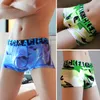 3 paires de boxers pour hommes en soie glacée respirant sans couture mince imprimé boxer pour jeunes