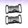 Belts 2pcs Durable Alloy Buckle Schoolbag Down Safety Buckles (Type A Black Inner Diameter 20mm)