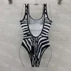 Цельный купальник с принтом зебры, женский купальник для плавания, дизайнерский купальный костюм с надписью на слинге, пляжная одежда