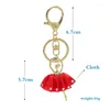 Porte-clés en tissu bijoux pendentif Ballet fille porte-clés paquet anneau cadeau décoration de voiture 5 couleurs usine directe