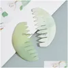 Hair Brushes Nature Jade Comb Mas Spa Head Therapy Treatment On Gua Sha Board Scalp Masr Brushes3632655 Drop Delivery Products Care S Dh4Cs